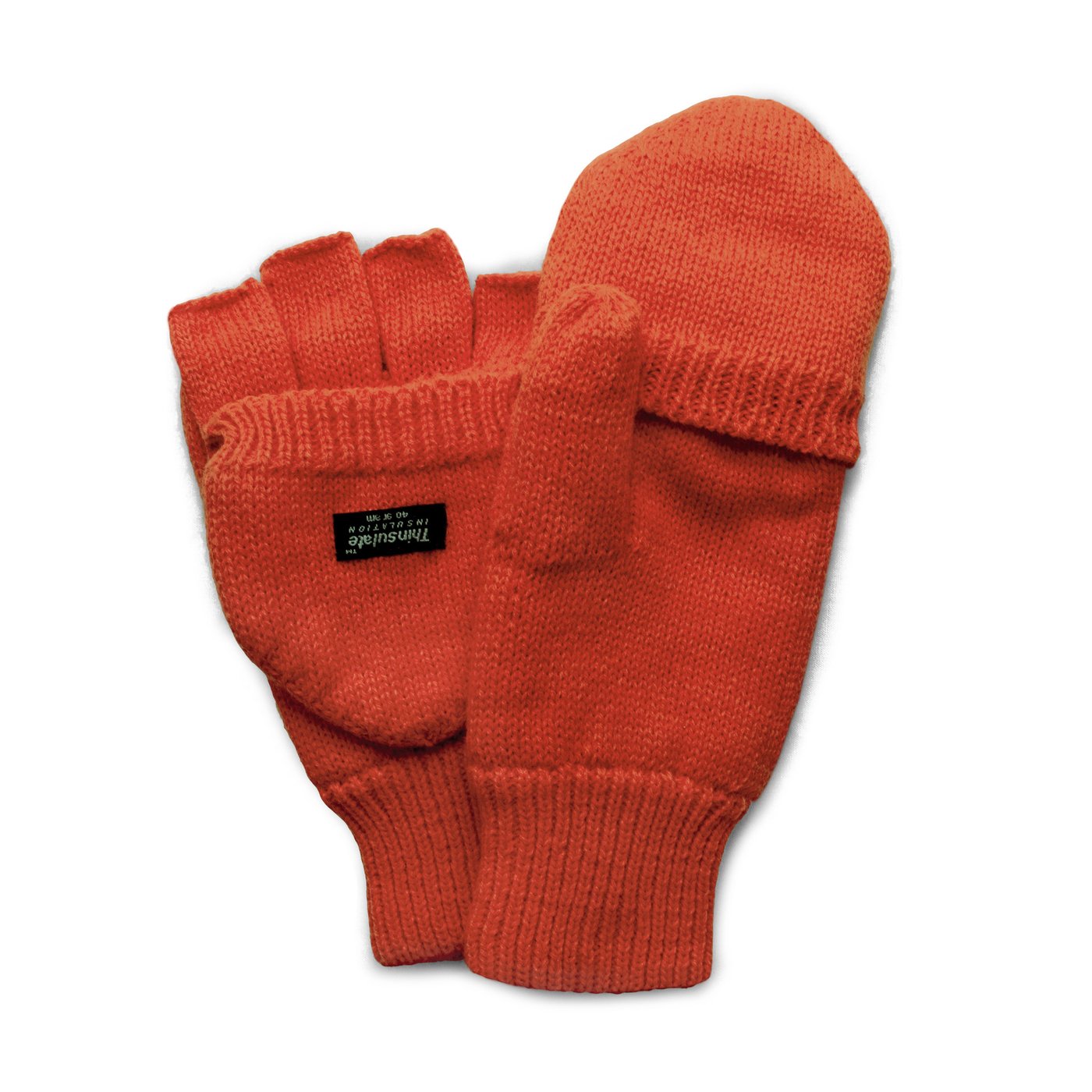 Knit Flip Mitten - Blaze Orange
